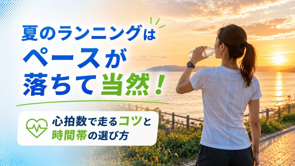 夏のランニングはペースが落ちて当然!心拍数で走るコツと時間帯の選び方