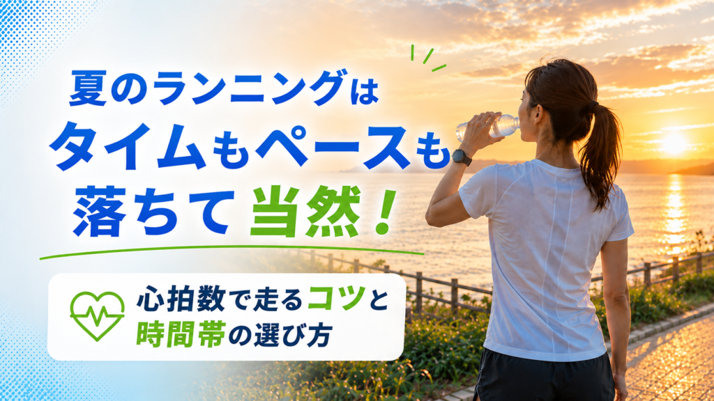 夏のランニングはタイムもペースも落ちて当然｜キロ1分半遅いGARMIN実データと心拍数で走るコツ