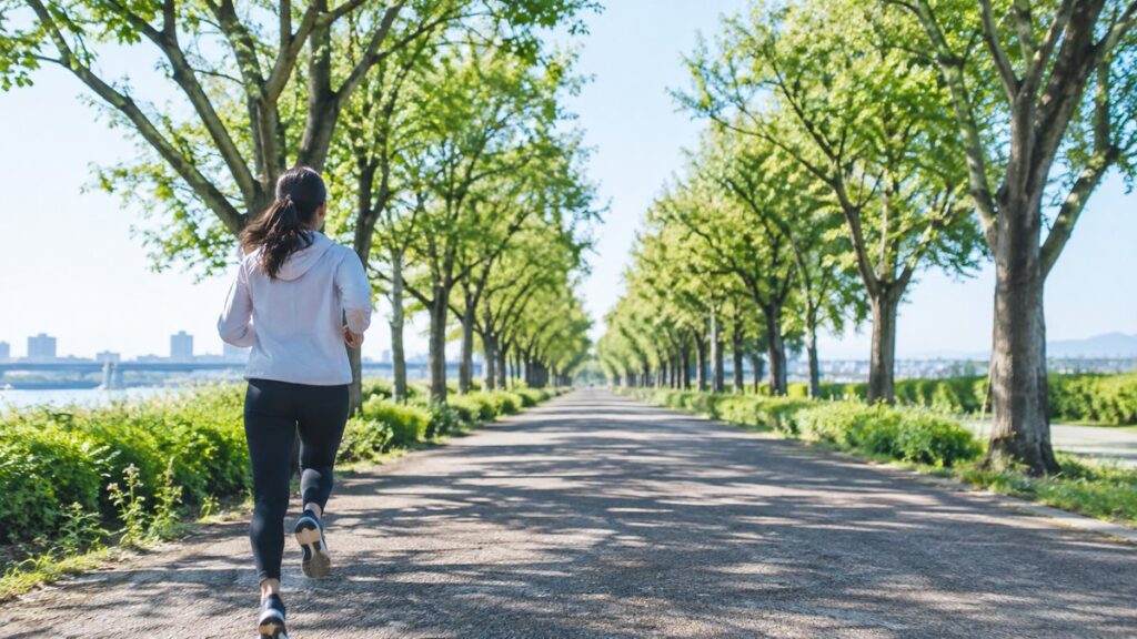 ランニングで気持ちが切り替わるまでの道のりのイメージ